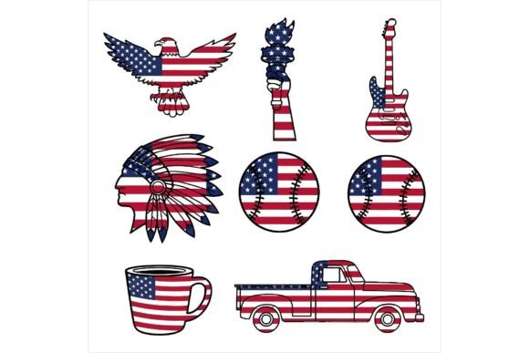 American Patriotic Symbols Set: Illustrations Review