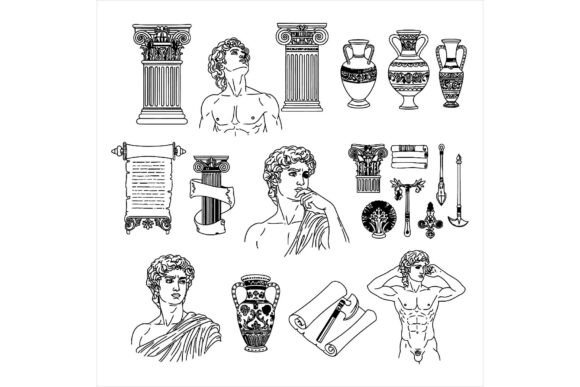 Ancient Greek Roman Art Illustrations Review