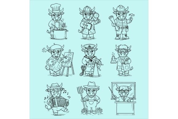 Collection of Cows Illustration Freebie Review
