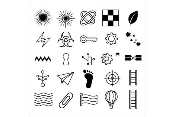 Collection of Various Abstract Symbols Review