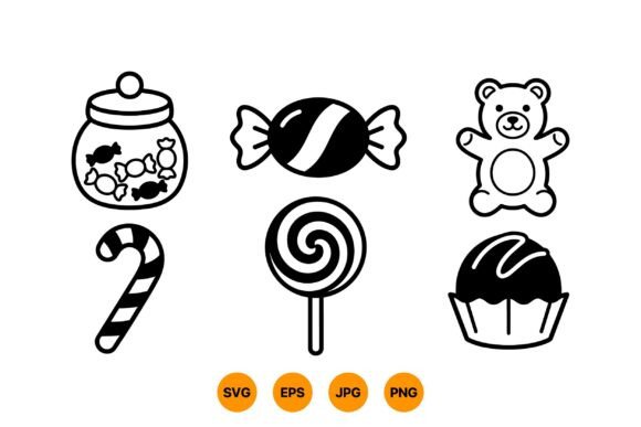Cute Candy Clipart Collection: Sweet Illustrations