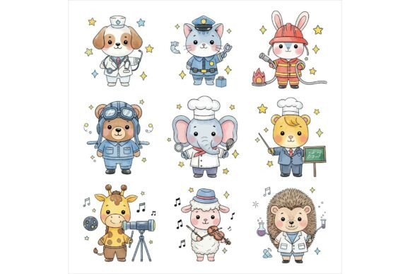 Cute Cartoon Animals Act As Profession: A Designer’s Review