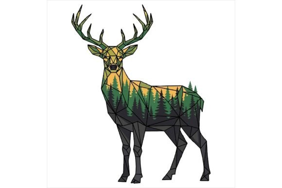 Deer with Forest Patterned Illustrations Review