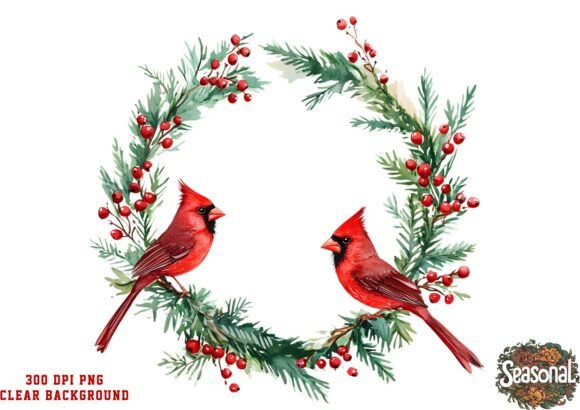 Reviewing the Winter Cardinals Wreath PNG for Stitching