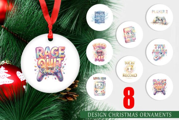 Sarcastic Retro Gaming Ornament PNG Review