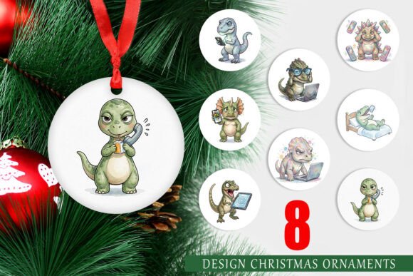 Sarcastic Tech Fatigue Dinosaur Ornament: Editorial Illustrations Review