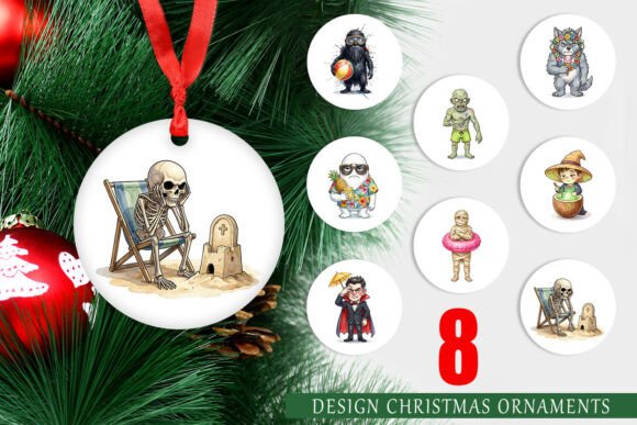 Summerween Tropical Ghouls Ornament PNG Review