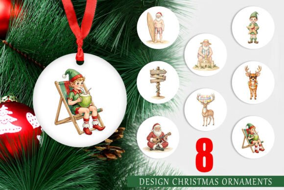 Vintage Surfing Santa Beach Ornament: A Designer’s Review