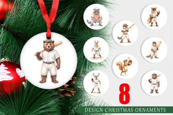 Watercolor Woodland Baseball Ornament: Illustrations Review