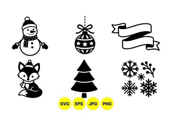 Winter Holiday SVG Clipart Set: Illustrations for Crafters