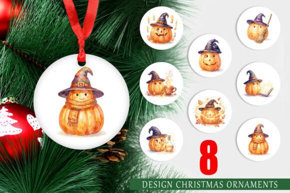 Witch Hat Pumpkin Watercolor Ornament Review